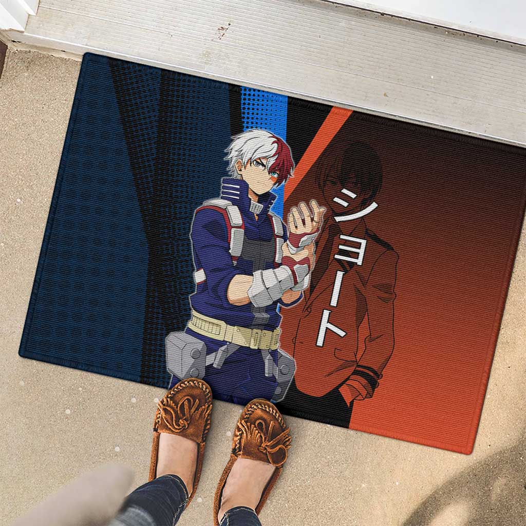 Shoto Todoroki Half-Cold Half-Hot Rubber Doormat Japanese Comic Book Style