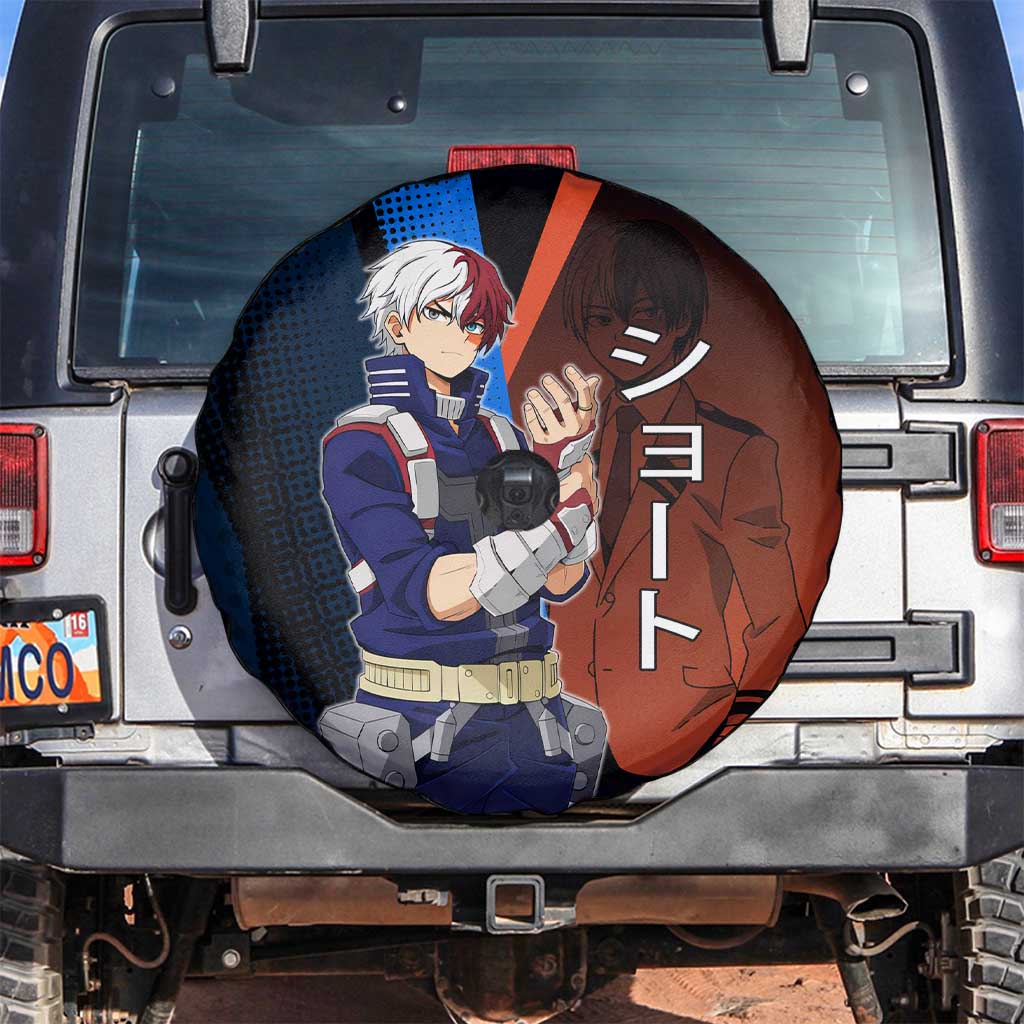 Shoto Todoroki Half-Cold Half-Hot Spare Tire Cover Japanese Comic Book Style