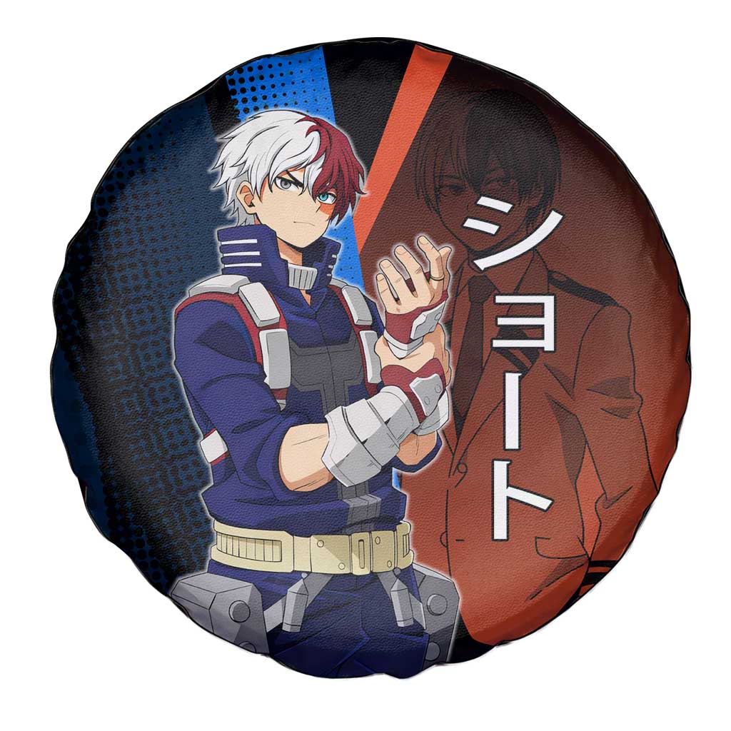 Shoto Todoroki Half-Cold Half-Hot Spare Tire Cover Japanese Comic Book Style