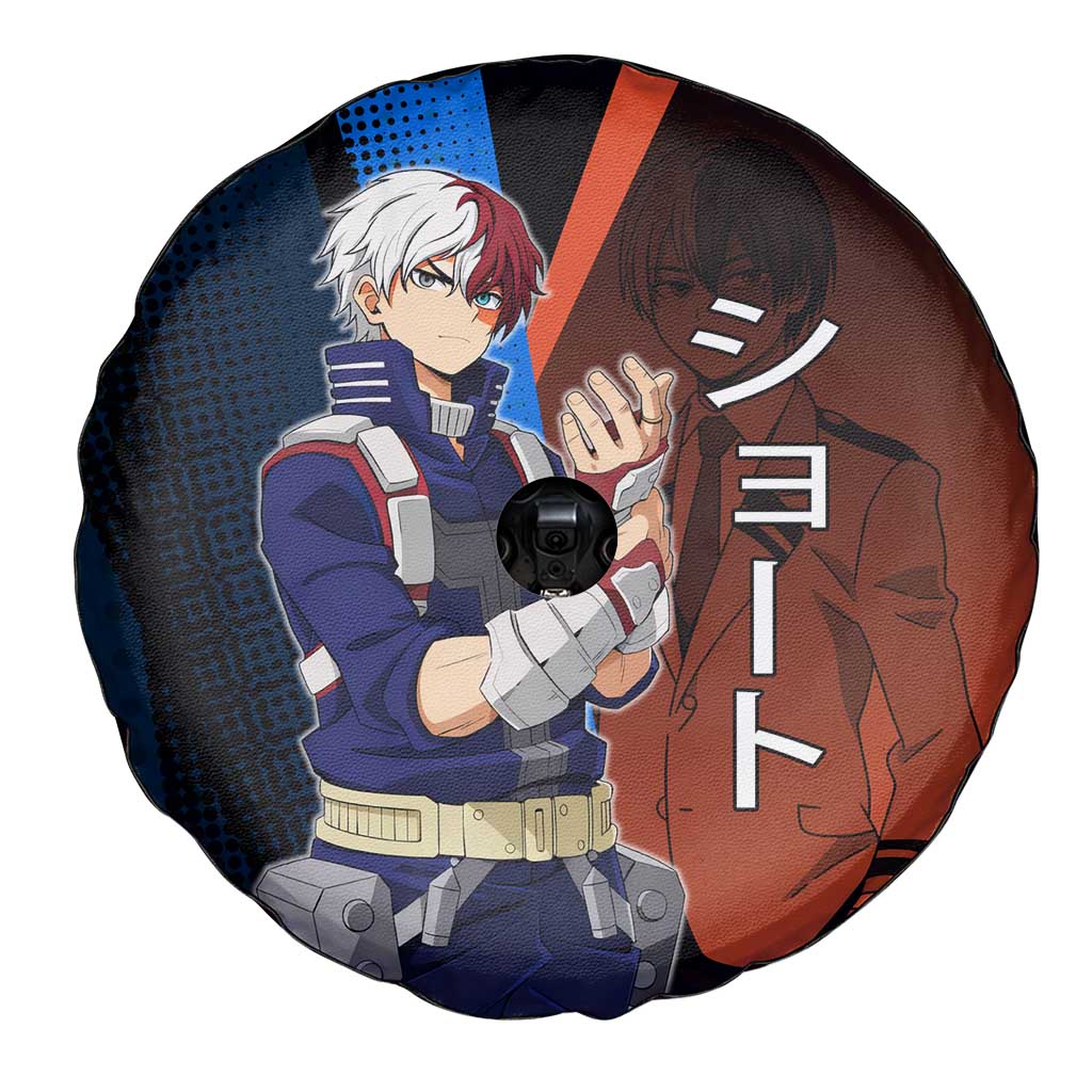 Shoto Todoroki Half-Cold Half-Hot Spare Tire Cover Japanese Comic Book Style