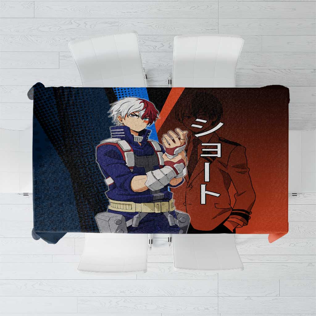 Shoto Todoroki Half-Cold Half-Hot Tablecloth Japanese Comic Book Style