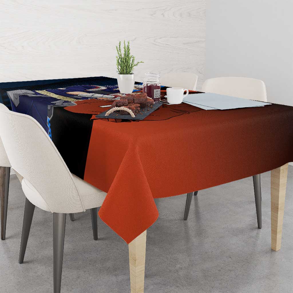 Shoto Todoroki Half-Cold Half-Hot Tablecloth Japanese Comic Book Style