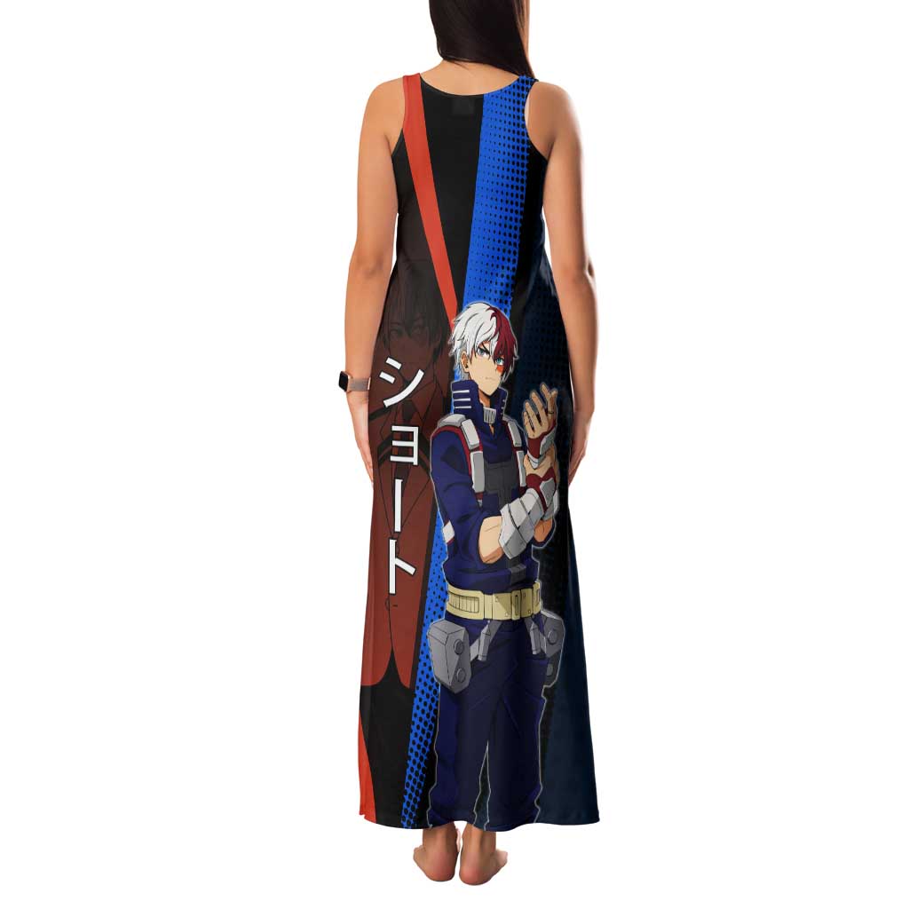 Shoto Todoroki Half-Cold Half-Hot Tank Maxi Dress Japanese Comic Book Style