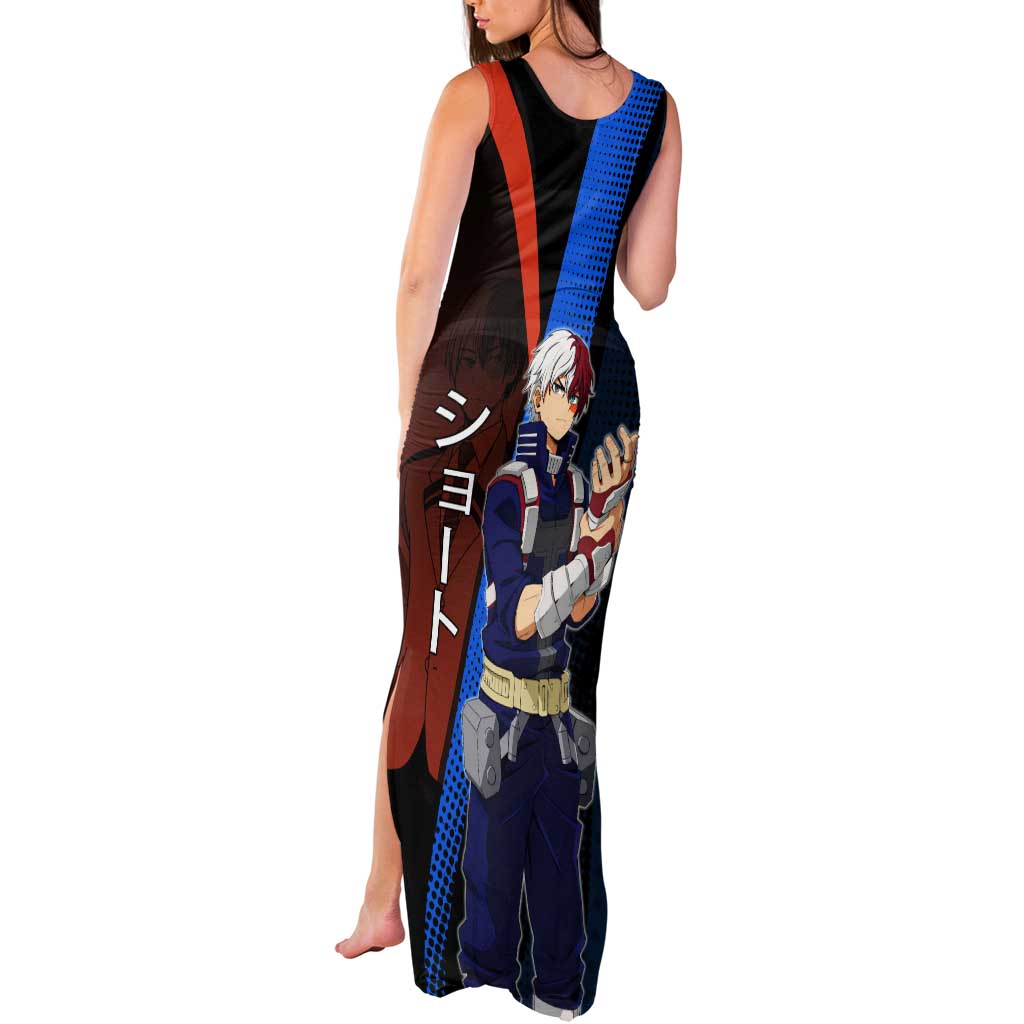 Shoto Todoroki Half-Cold Half-Hot Tank Maxi Dress Japanese Comic Book Style