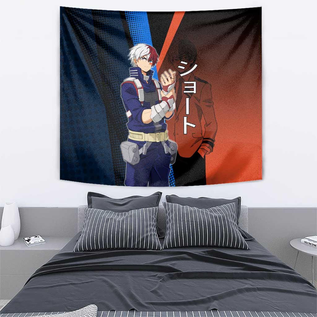 Shoto Todoroki Half-Cold Half-Hot Tapestry Japanese Comic Book Style