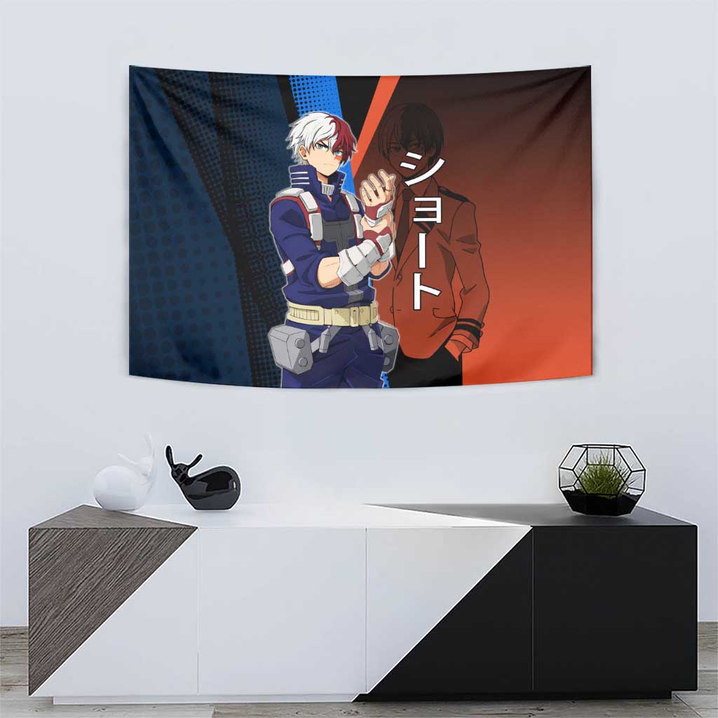 Shoto Todoroki Half-Cold Half-Hot Tapestry Japanese Comic Book Style