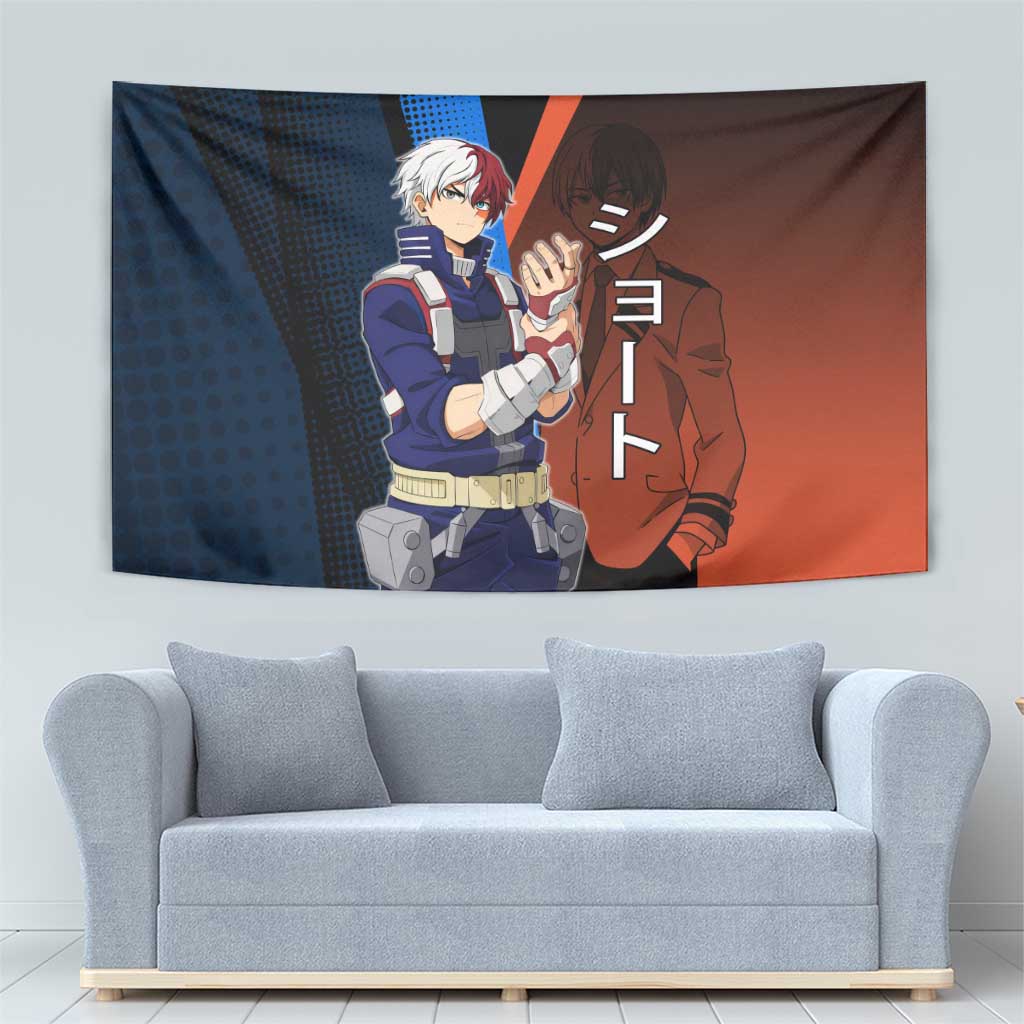 Shoto Todoroki Half-Cold Half-Hot Tapestry Japanese Comic Book Style