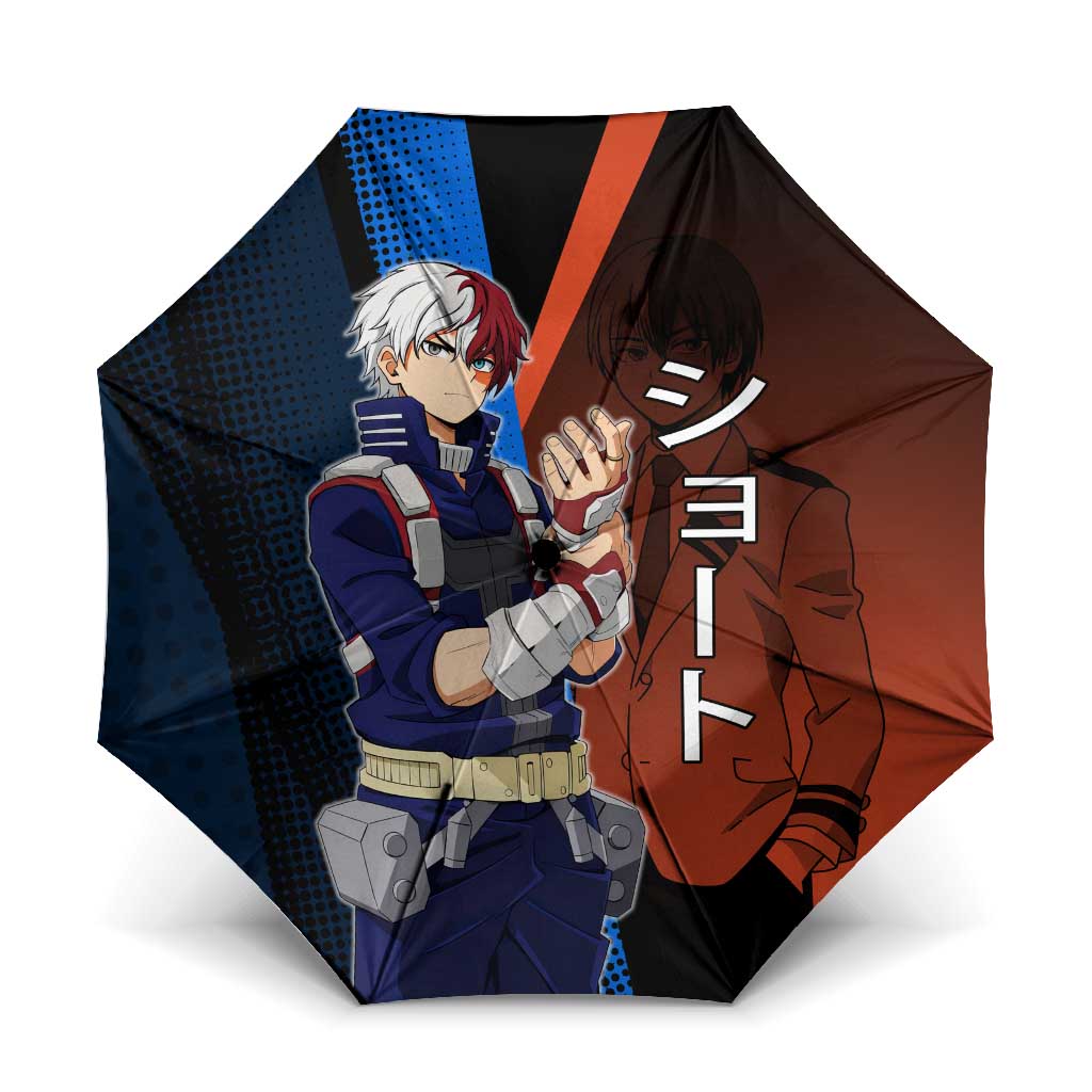 Shoto Todoroki Half-Cold Half-Hot Umbrella Japanese Comic Book Style