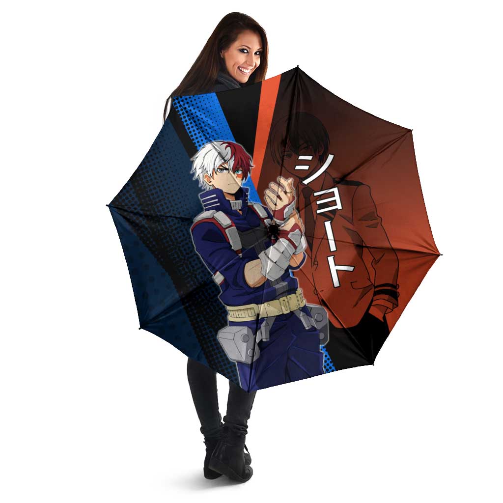 Shoto Todoroki Half-Cold Half-Hot Umbrella Japanese Comic Book Style