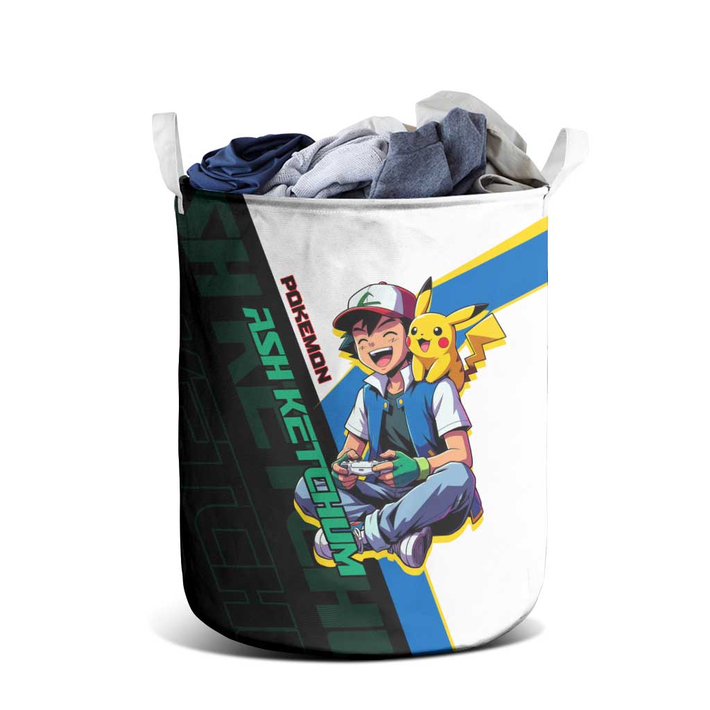 Ash & Pikachu Poké Laundry Basket Vibrant Anime Character Style