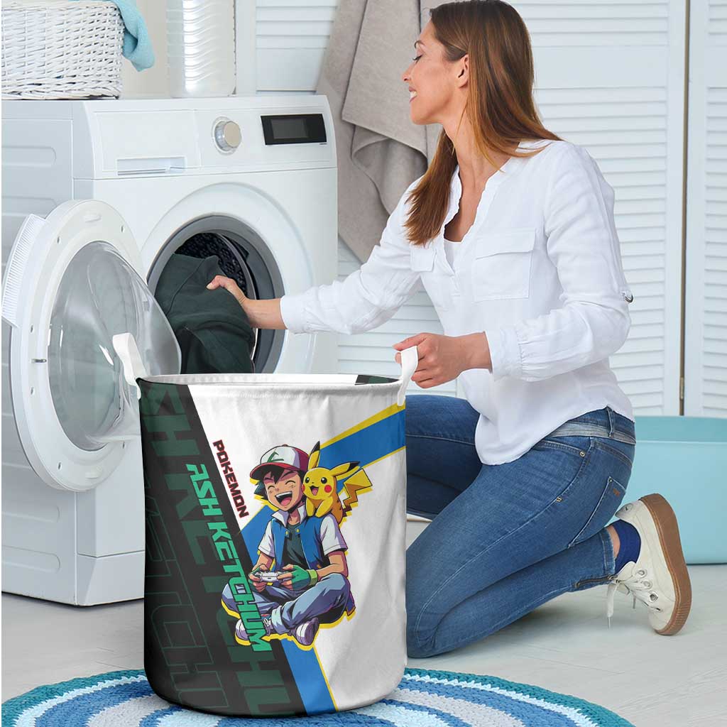 Ash & Pikachu Poké Laundry Basket Vibrant Anime Character Style