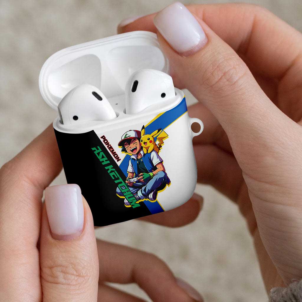 Ash & Pikachu Poké AirPods Case Vibrant Anime Character Style