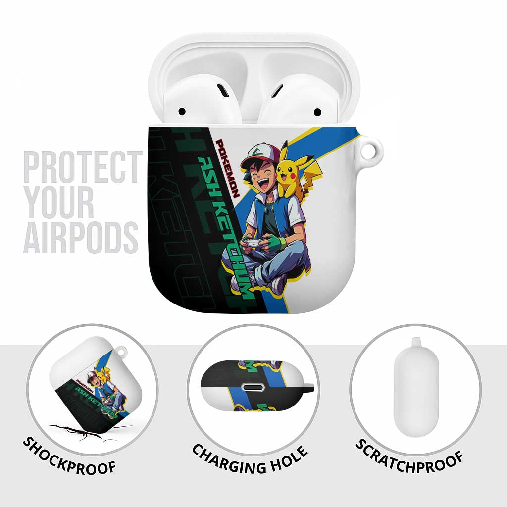 Ash & Pikachu Poké AirPods Case Vibrant Anime Character Style