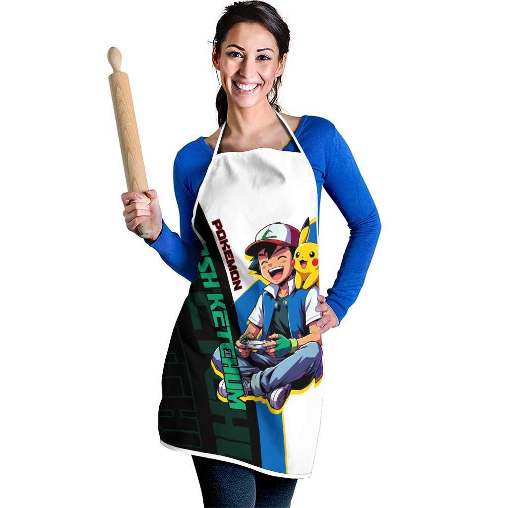 Ash & Pikachu Poké Apron Vibrant Anime Character Style