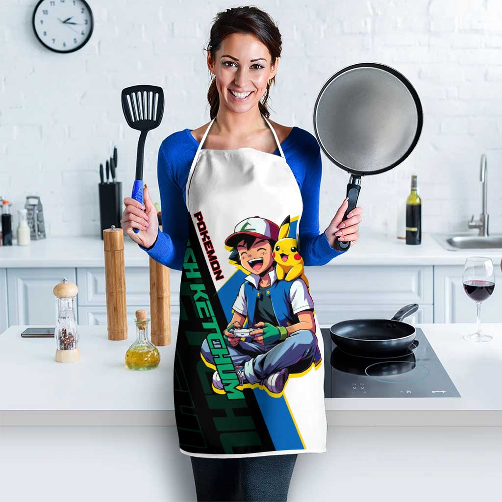 Ash & Pikachu Poké Apron Vibrant Anime Character Style