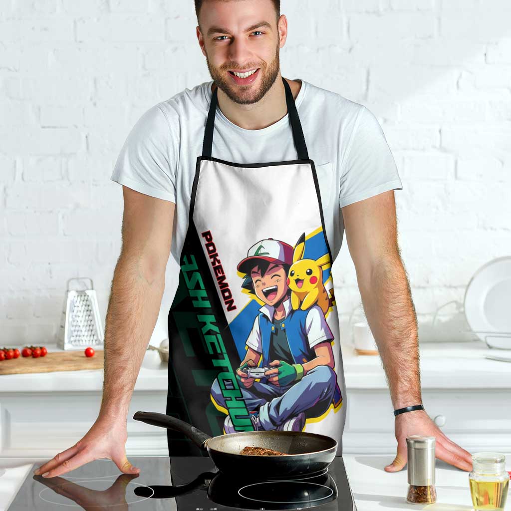 Ash & Pikachu Poké Apron Vibrant Anime Character Style