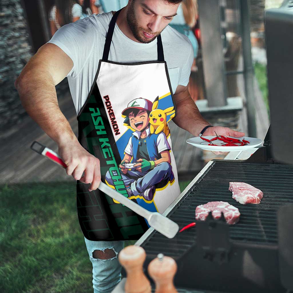 Ash & Pikachu Poké Apron Vibrant Anime Character Style