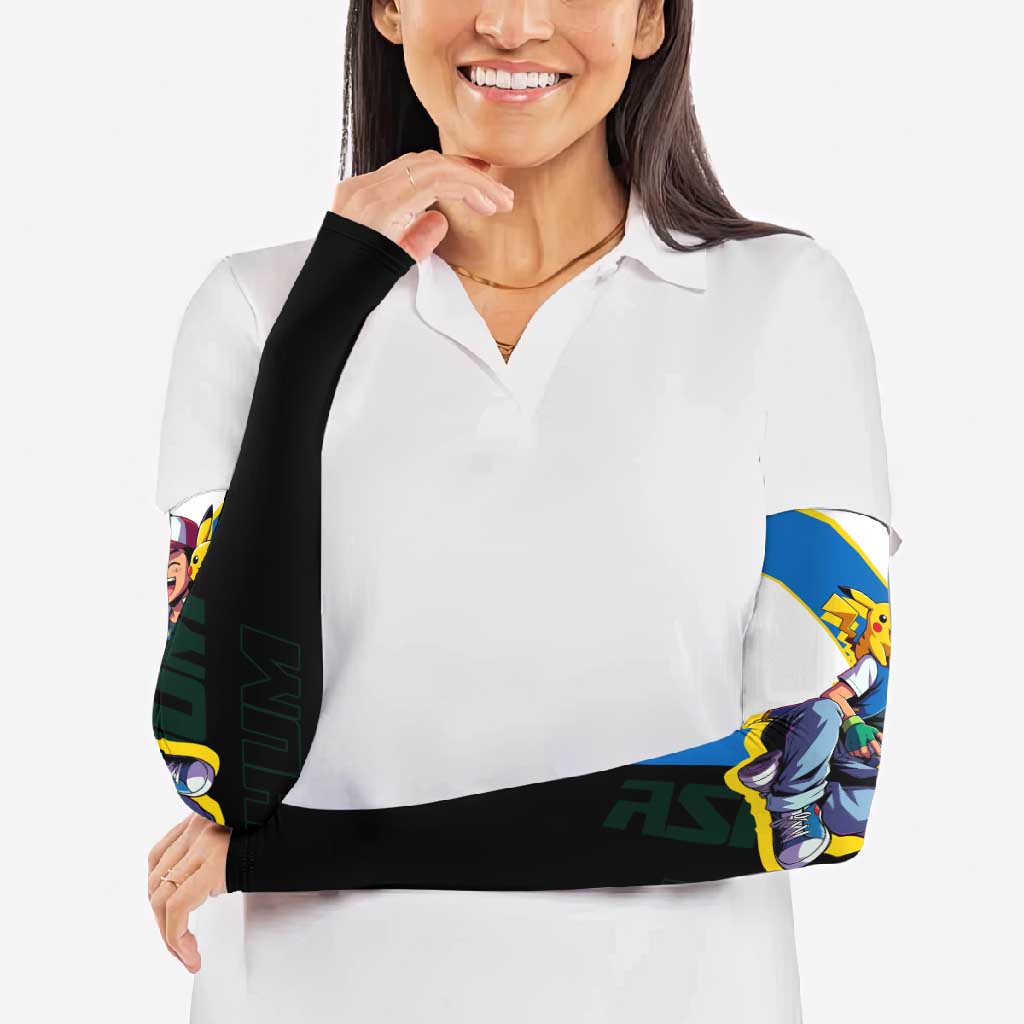 Ash & Pikachu Poké Arm Sleeves Vibrant Anime Character Style
