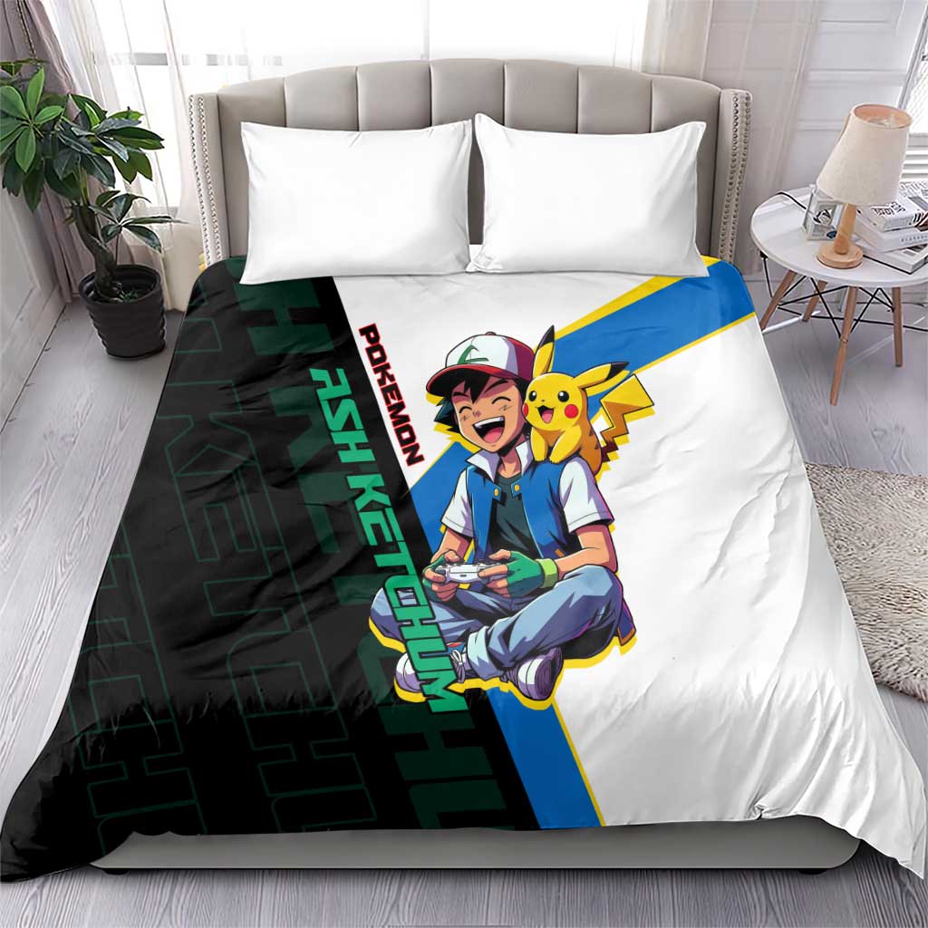 Ash & Pikachu Poké Bedding Set Vibrant Anime Character Style