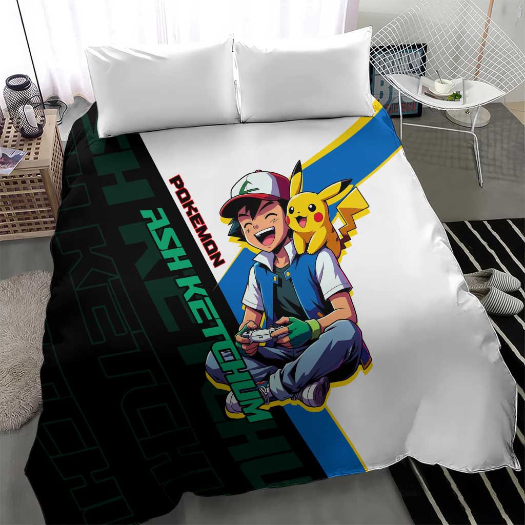 Ash & Pikachu Poké Bedding Set Vibrant Anime Character Style