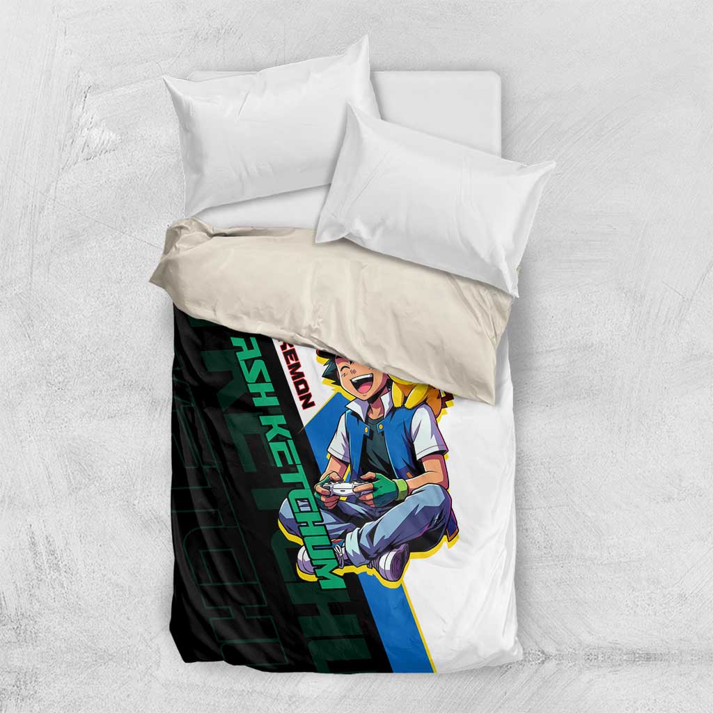 Ash & Pikachu Poké Bedding Set Vibrant Anime Character Style