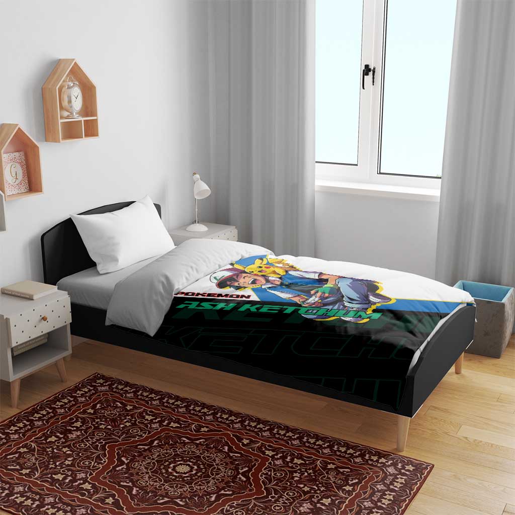 Ash & Pikachu Poké Bedding Set Vibrant Anime Character Style
