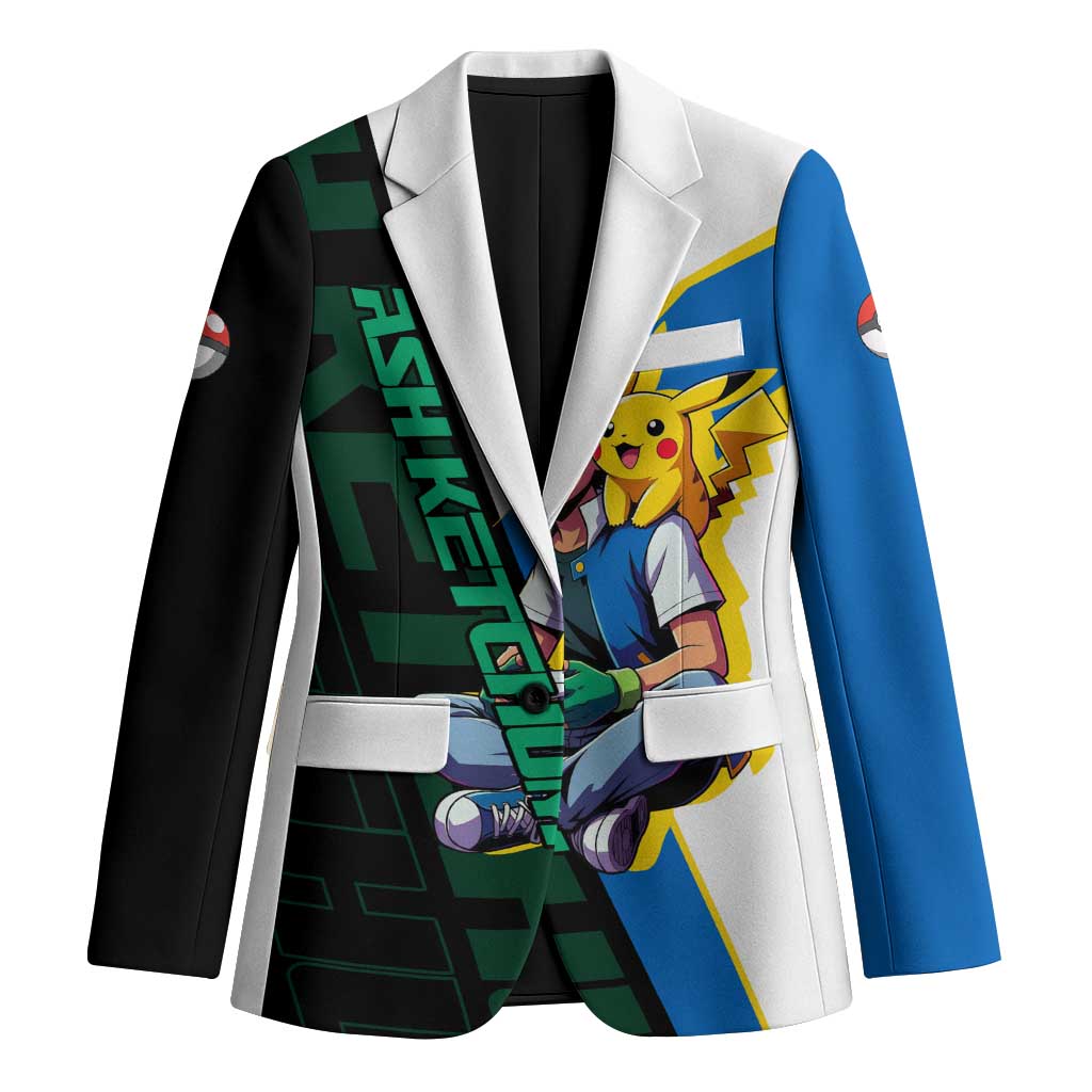 Ash & Pikachu Poké Blazer Vibrant Anime Character Style