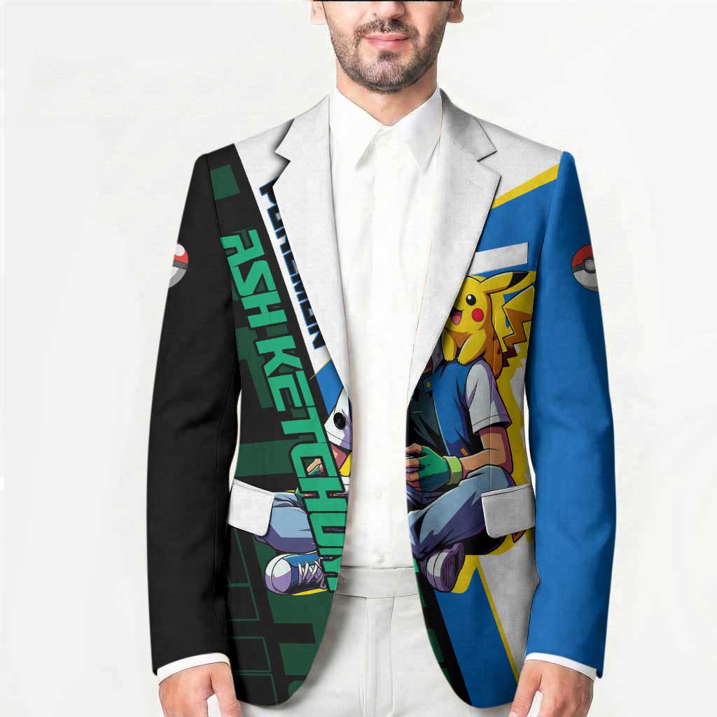 Ash & Pikachu Poké Blazer Vibrant Anime Character Style