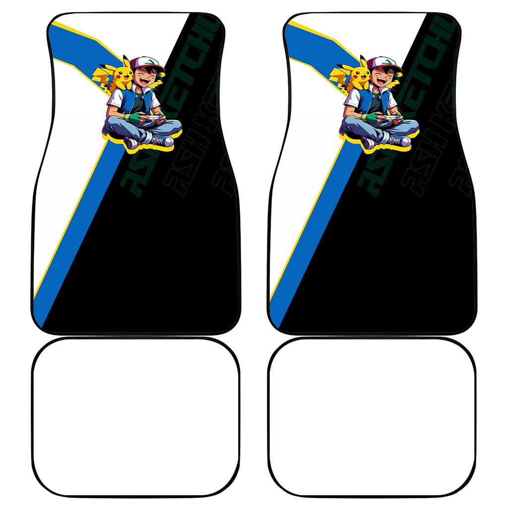 Ash & Pikachu Poké Car Mats Vibrant Anime Character Style