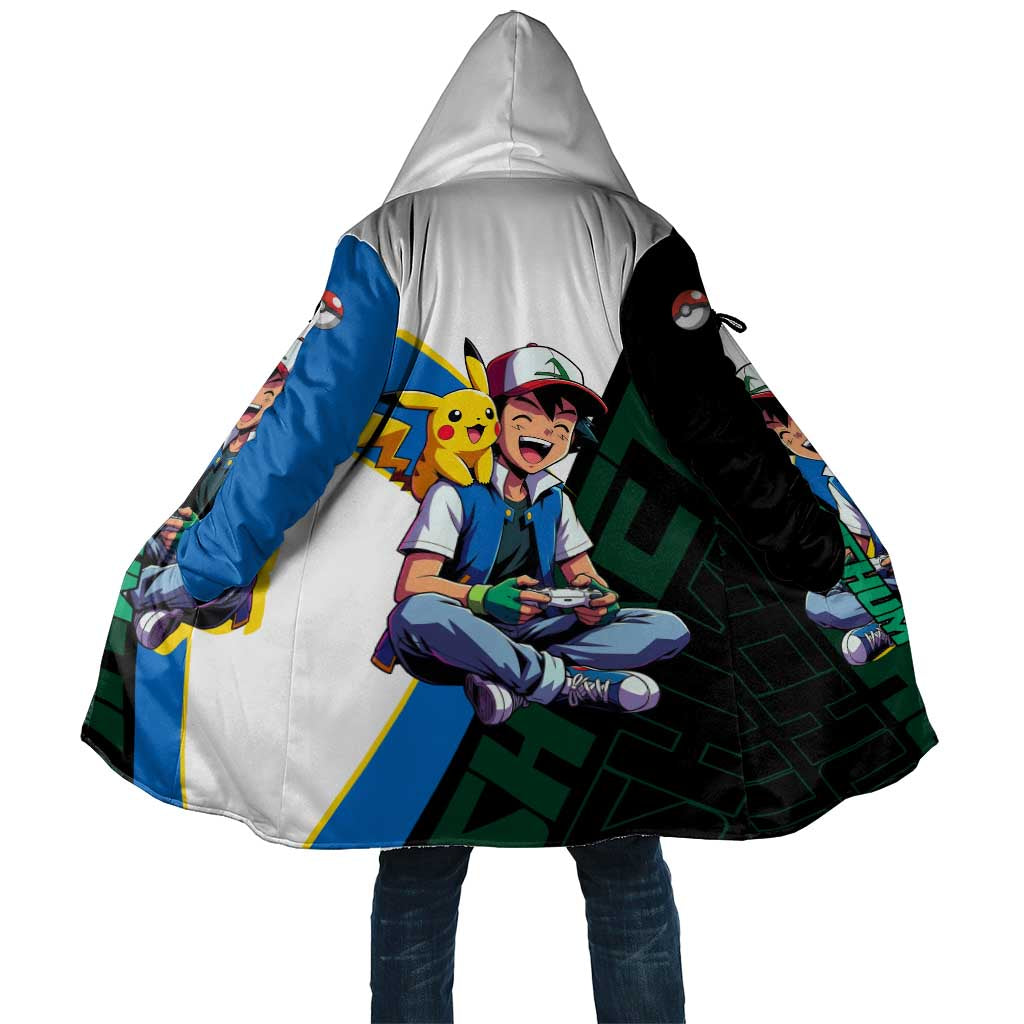 Ash & Pikachu Poké Cloak Vibrant Anime Character Style
