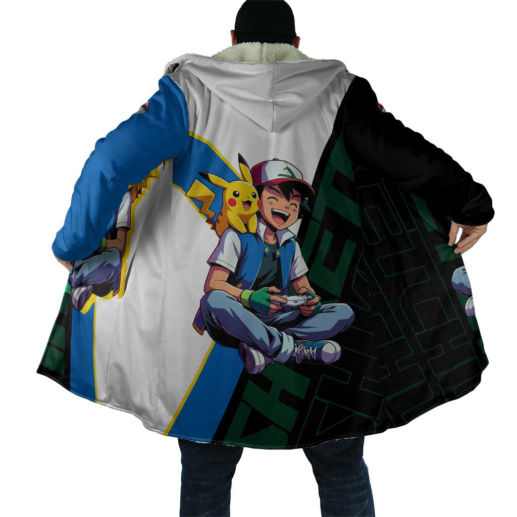 Ash & Pikachu Poké Cloak Vibrant Anime Character Style