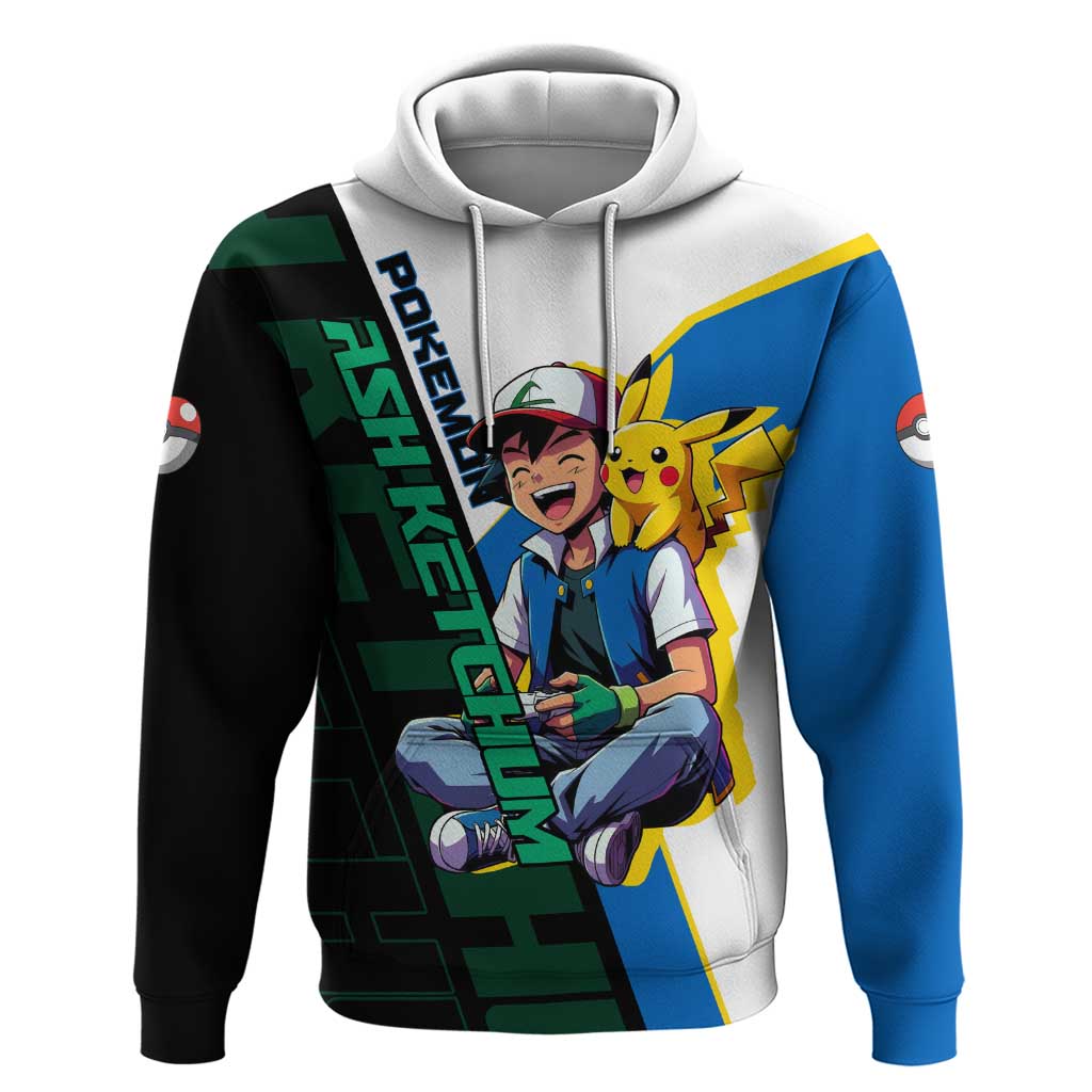 Ash & Pikachu Poké Hoodie Vibrant Anime Character Style