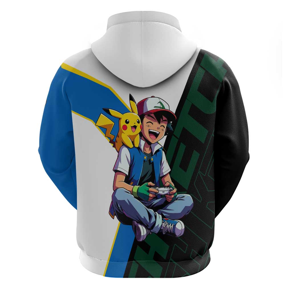 Ash & Pikachu Poké Hoodie Vibrant Anime Character Style