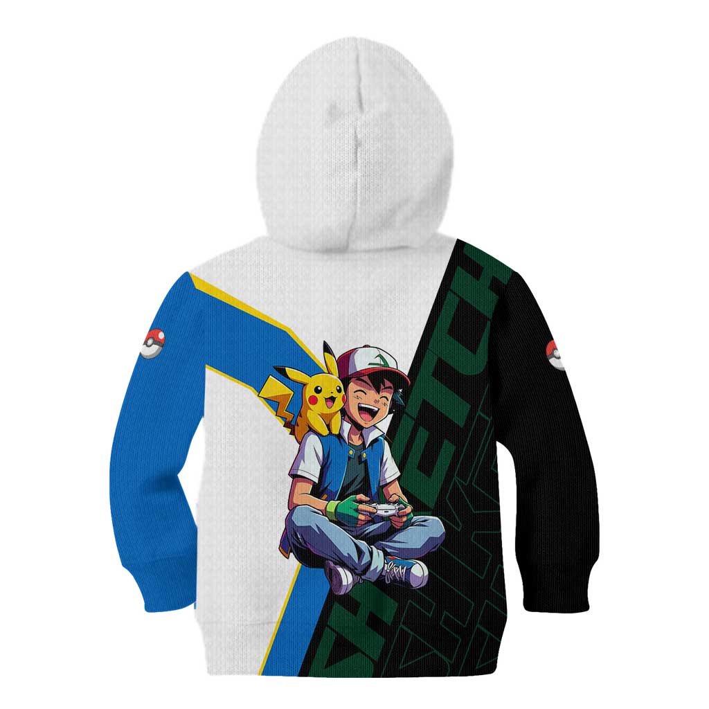 Ash & Pikachu Poké Kid Hoodie Vibrant Anime Character Style