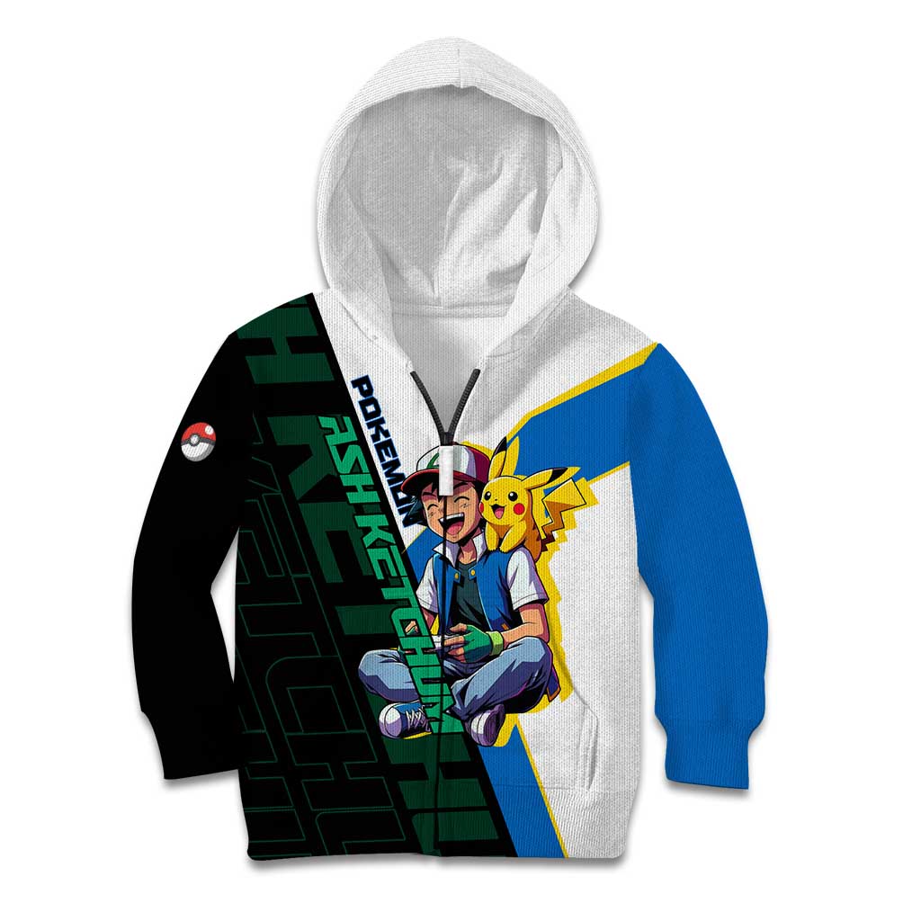 Ash & Pikachu Poké Kid Hoodie Vibrant Anime Character Style