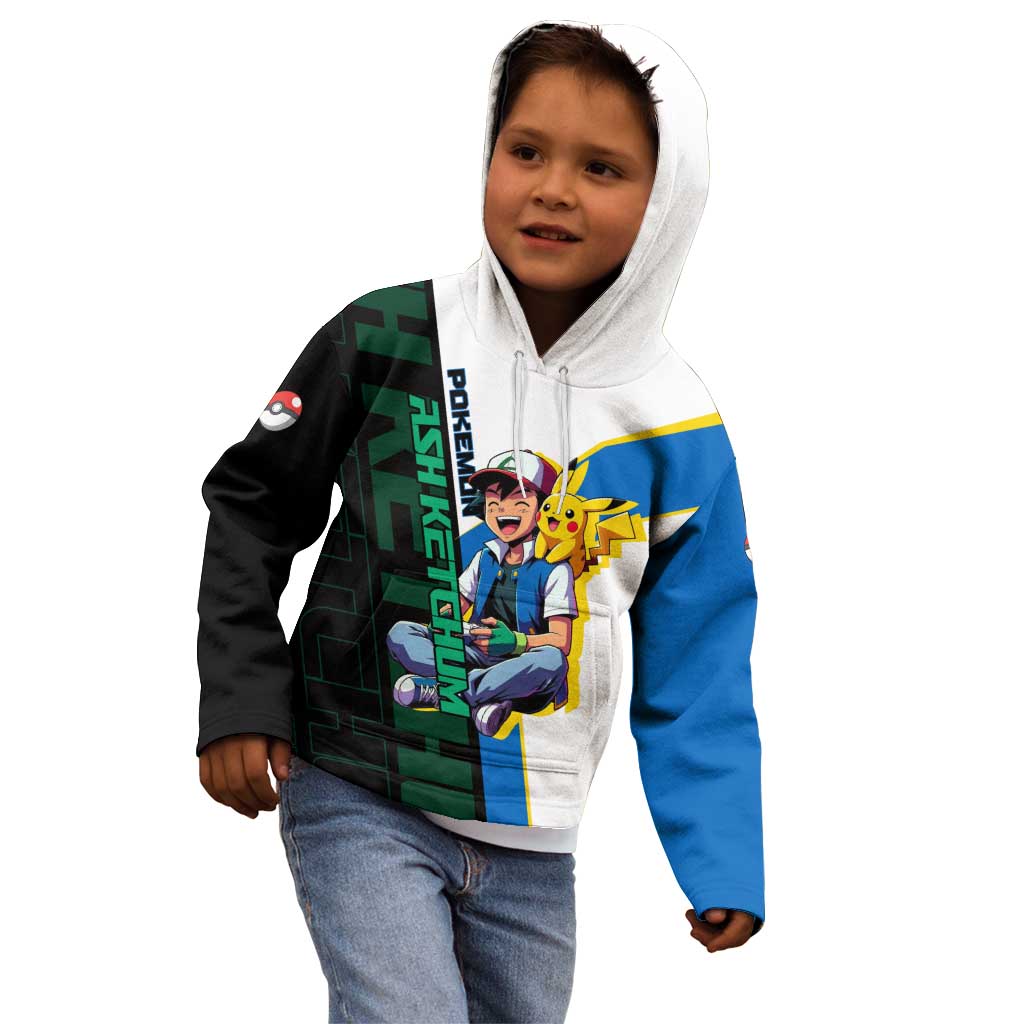Ash & Pikachu Poké Kid Hoodie Vibrant Anime Character Style