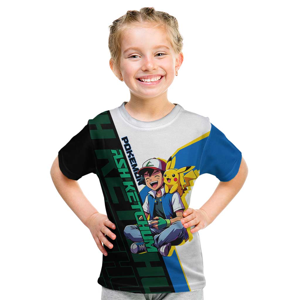 Ash & Pikachu Poké Kid T Shirt Vibrant Anime Character Style