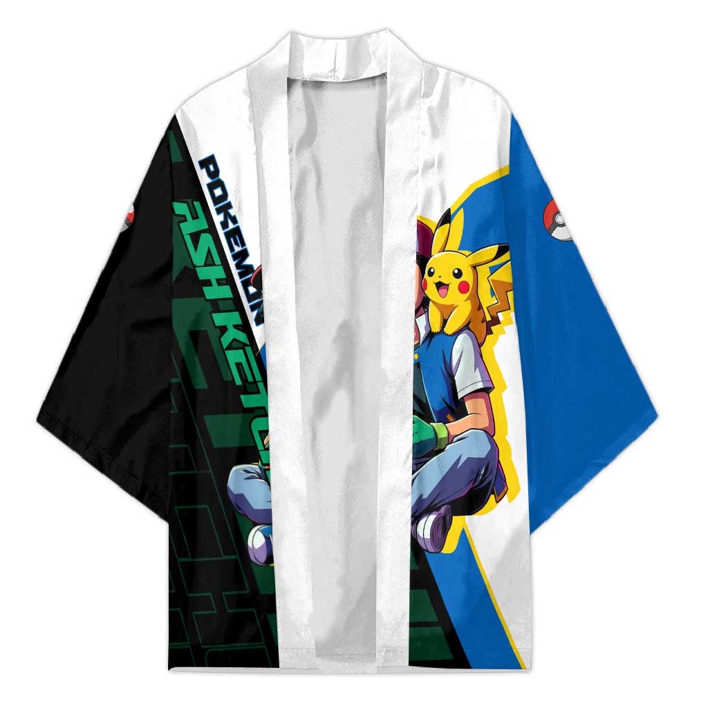 Ash & Pikachu Poké Kimono Vibrant Anime Character Style