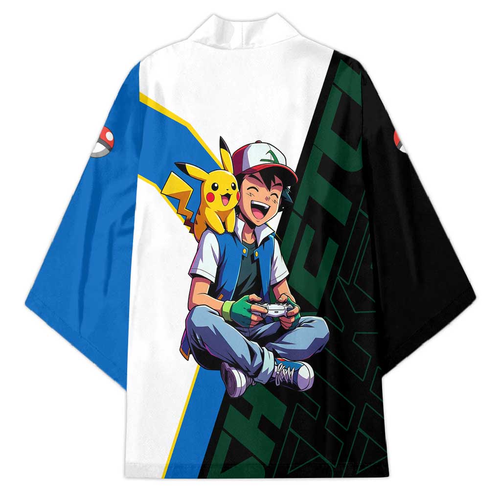 Ash & Pikachu Poké Kimono Vibrant Anime Character Style