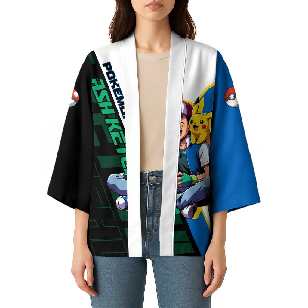 Ash & Pikachu Poké Kimono Vibrant Anime Character Style