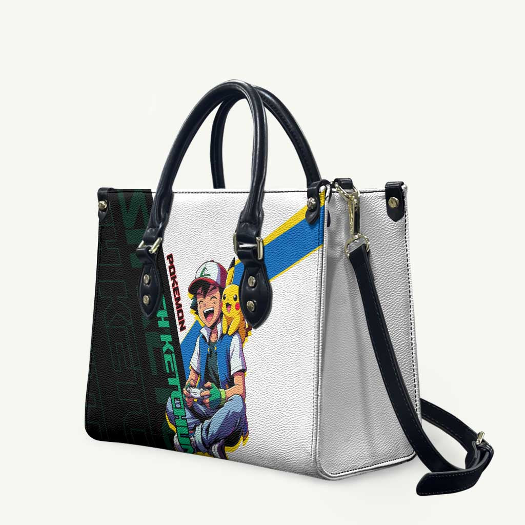 Ash & Pikachu Poké Leather Bag Vibrant Anime Character Style