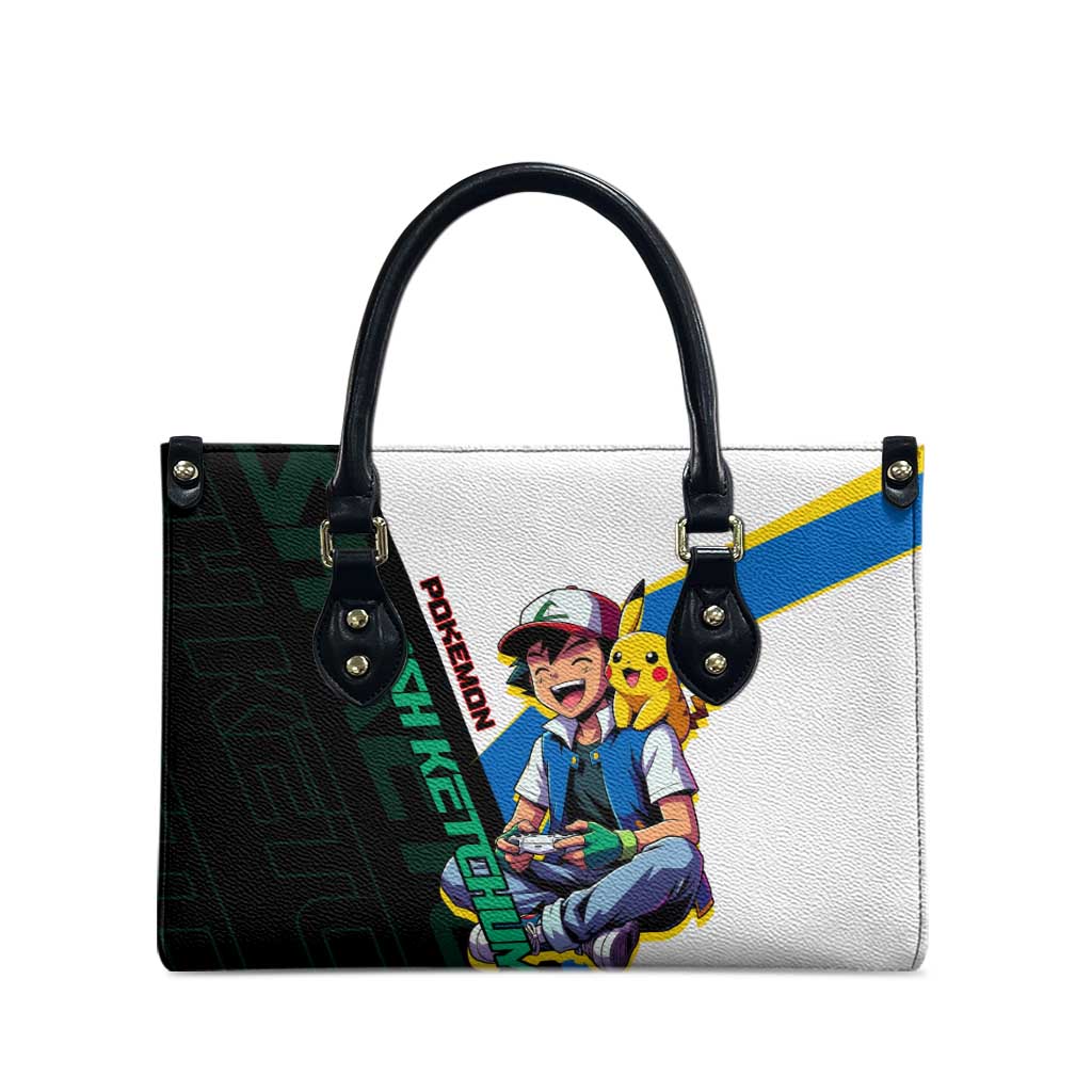 Ash & Pikachu Poké Leather Bag Vibrant Anime Character Style