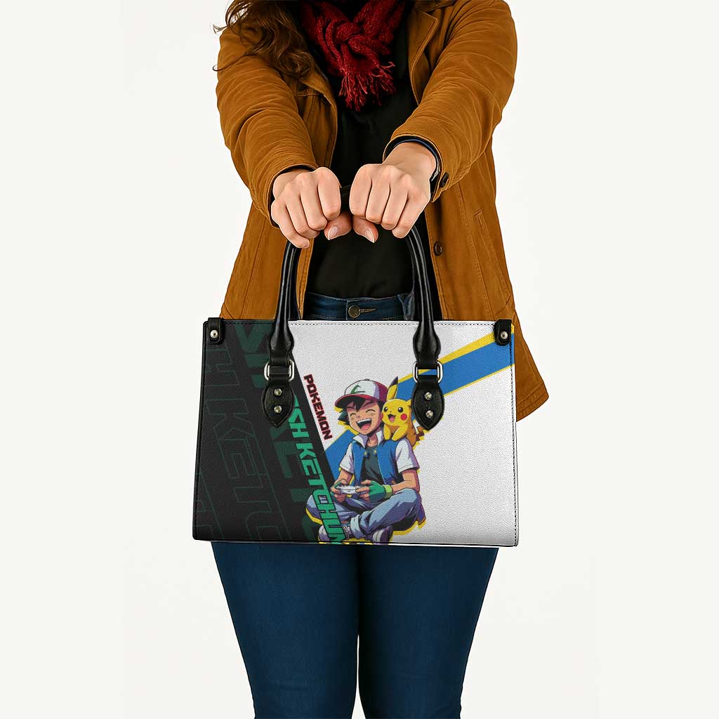 Ash & Pikachu Poké Leather Bag Vibrant Anime Character Style