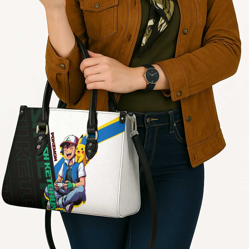 Ash & Pikachu Poké Leather Bag Vibrant Anime Character Style