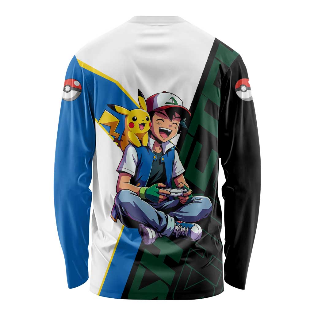 Ash & Pikachu Poké Long Sleeve Shirt Vibrant Anime Character Style