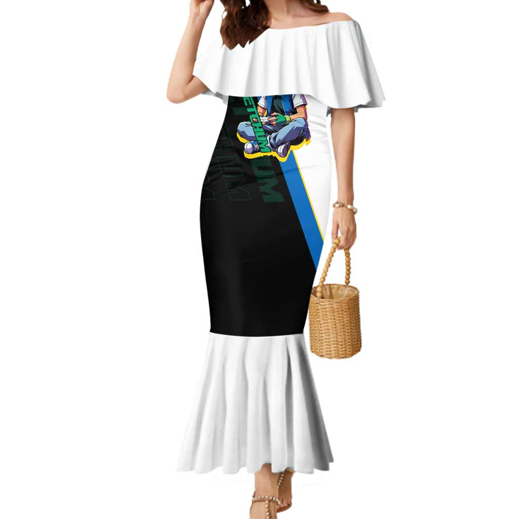 Ash & Pikachu Poké Mermaid Dress Vibrant Anime Character Style