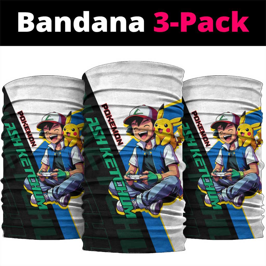 Ash & Pikachu Poké Neck Gaiter Vibrant Anime Character Style