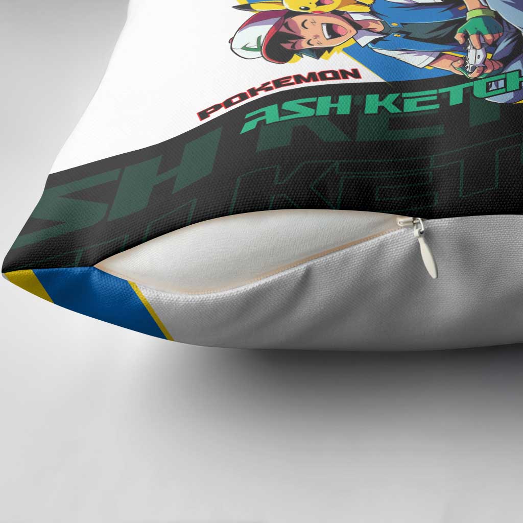 Ash & Pikachu Poké Pillow Cover Vibrant Anime Character Style