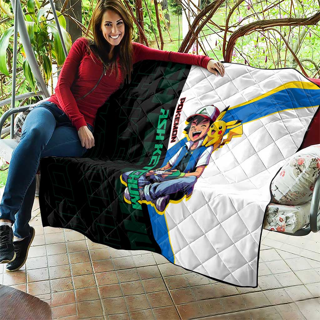Ash & Pikachu Poké Quilt Vibrant Anime Character Style