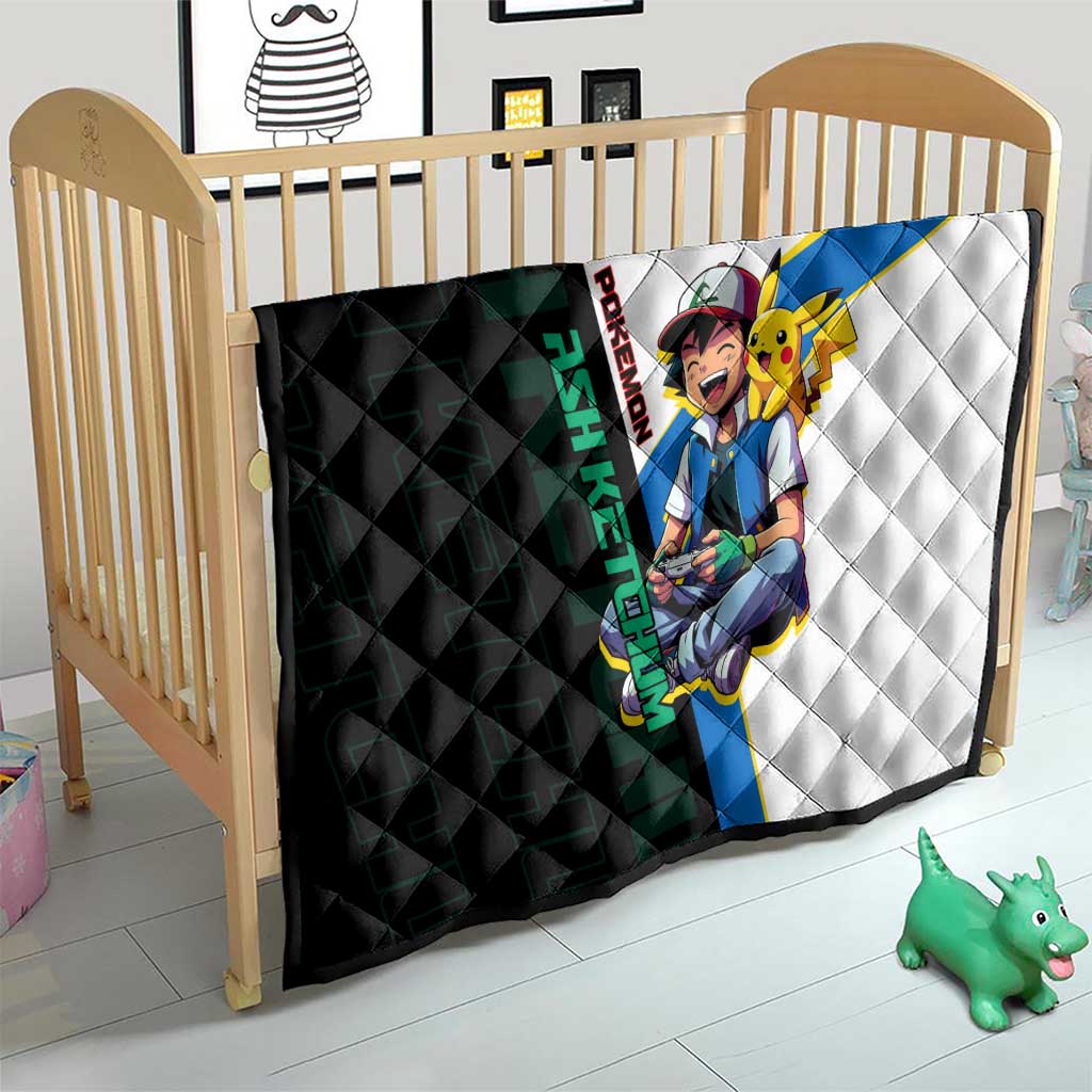 Ash & Pikachu Poké Quilt Vibrant Anime Character Style